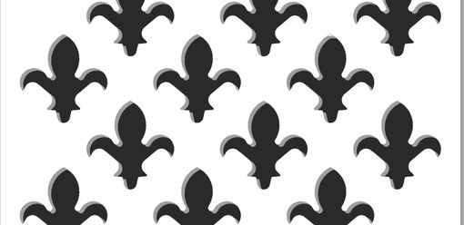 Perfonet White Fleur De Lys Perforated Panels FSC® Certified Perforated MDF Panels
